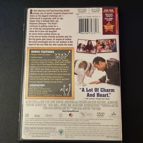 The Game Plan DVD, Widescreen - Picture 2 of 3